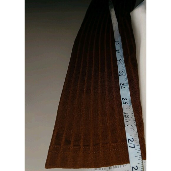 Vtg Betsy Johnson Ribbed Knit Maxi Dress Sz M/L Rust Long Sleeve Indie Rocker - Picture 8 of 11